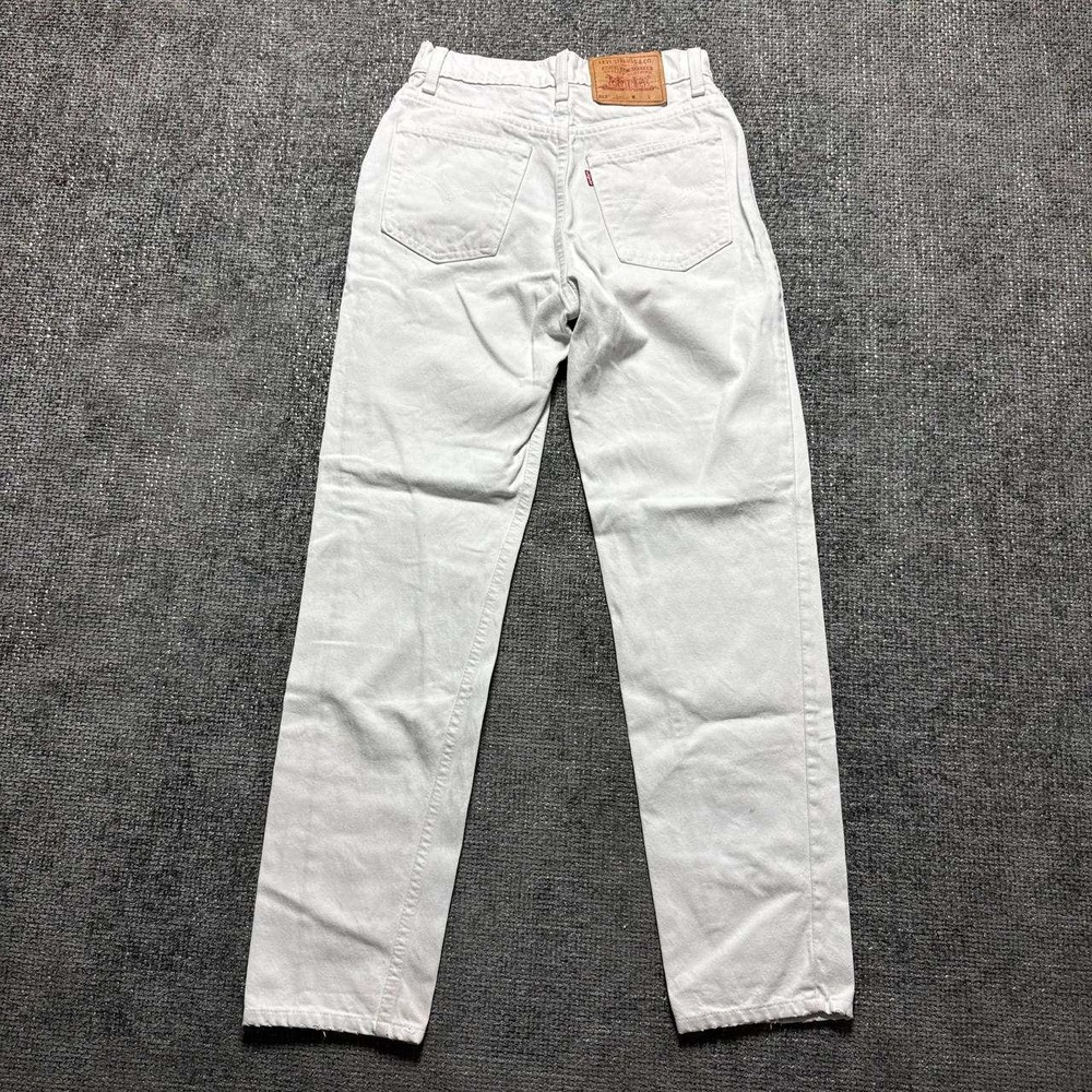 Levi's 512 Slim Fit‎ Jeans Women 25 Off-White High Rise Tapered 90s Vintage